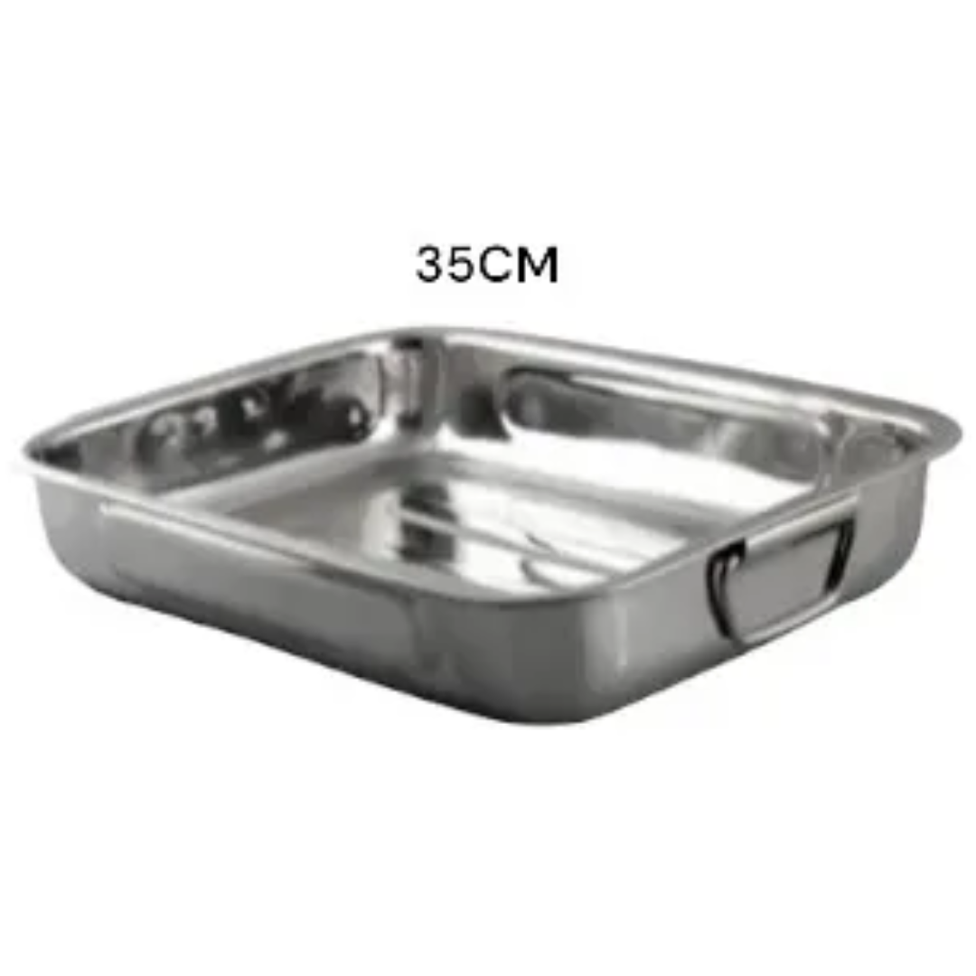 BANDEJA INSTRUMENTAL ACERO QUIRURGICO INOX 35 CM X 25 CM X 5 CM