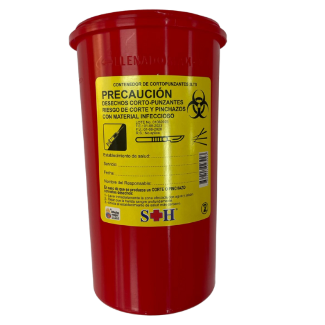 Guardián - Contenedor de residuos cortopunzantes, 3 Litros
