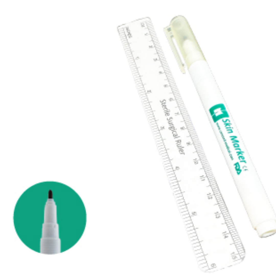 MARCADOR DE PIEL REGULAR CON REGLA ESTERIL