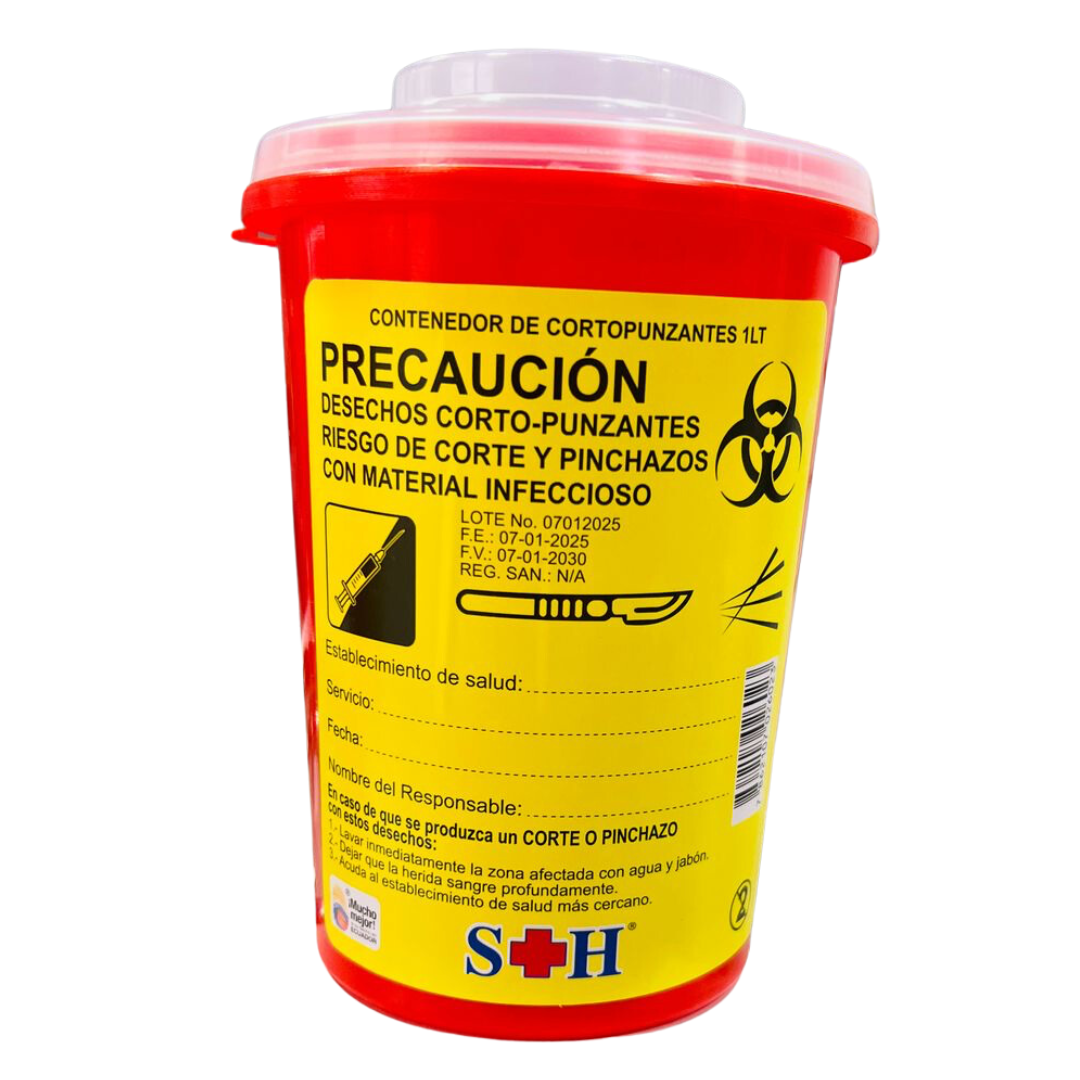 Contenedor - guardián cortopunzante 1 Lt