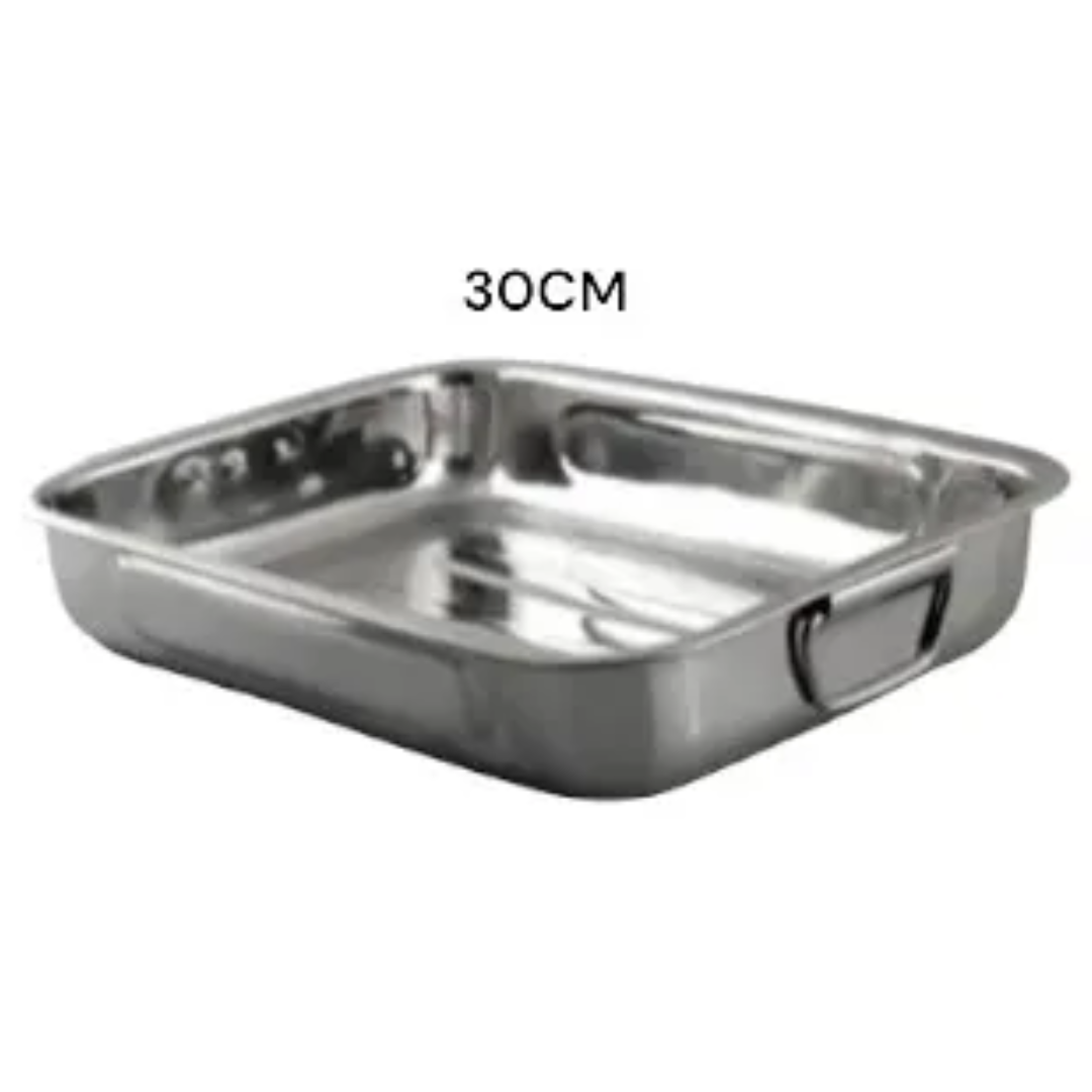 BANDEJA INSTRUMENTAL ACERO QUIRURGICO INOX 30 CM X 22 CM X 4 CM