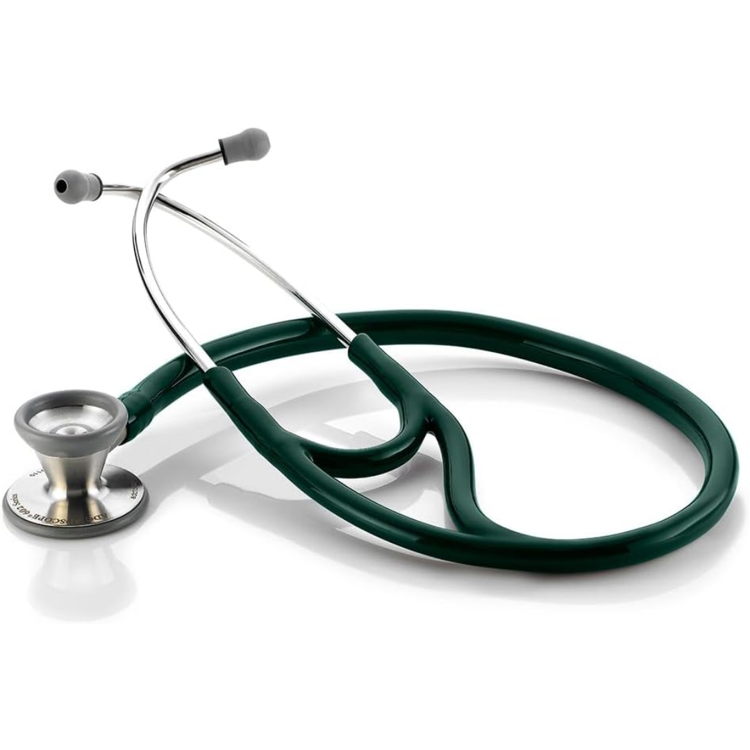 Adscope 602 Estetoscopio cardiológico Tradicional, Verde Oscuro