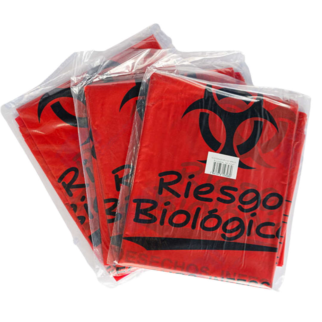 FUNDA ROJA PARA BASURA 30'' X 36'' CAL 1.10 , 10 UNIDADES