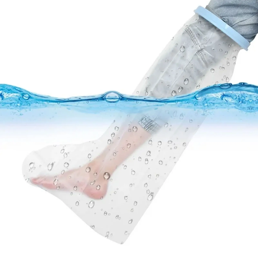 Protector impermeable de pie para yeso