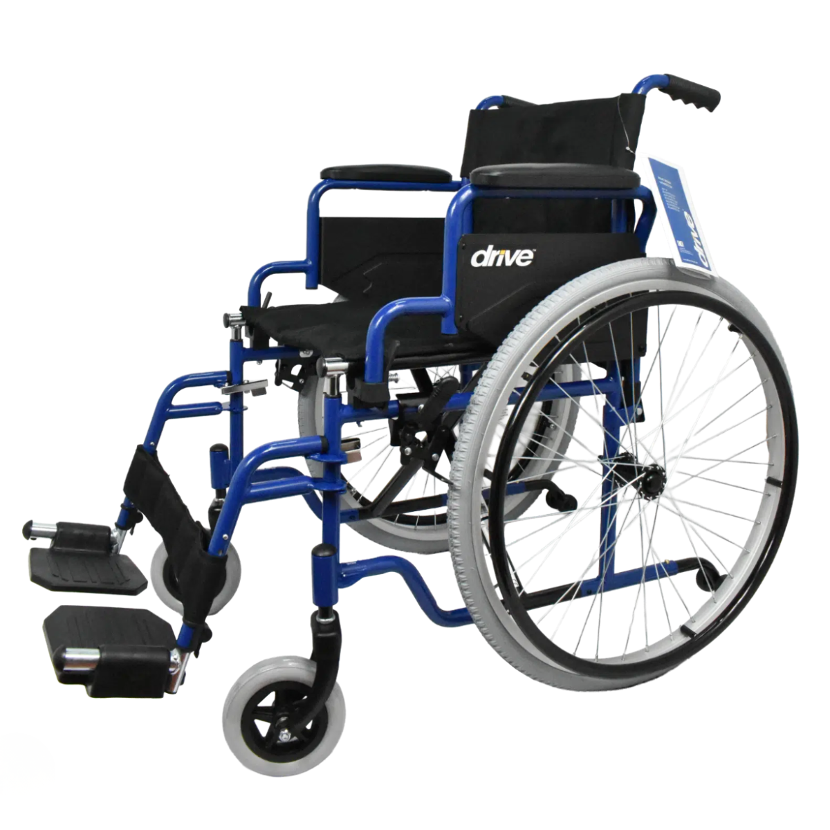 SILLA DE RUEDAS DRIVE BLUE 16" CON LLANTA TIPO BICICLETA