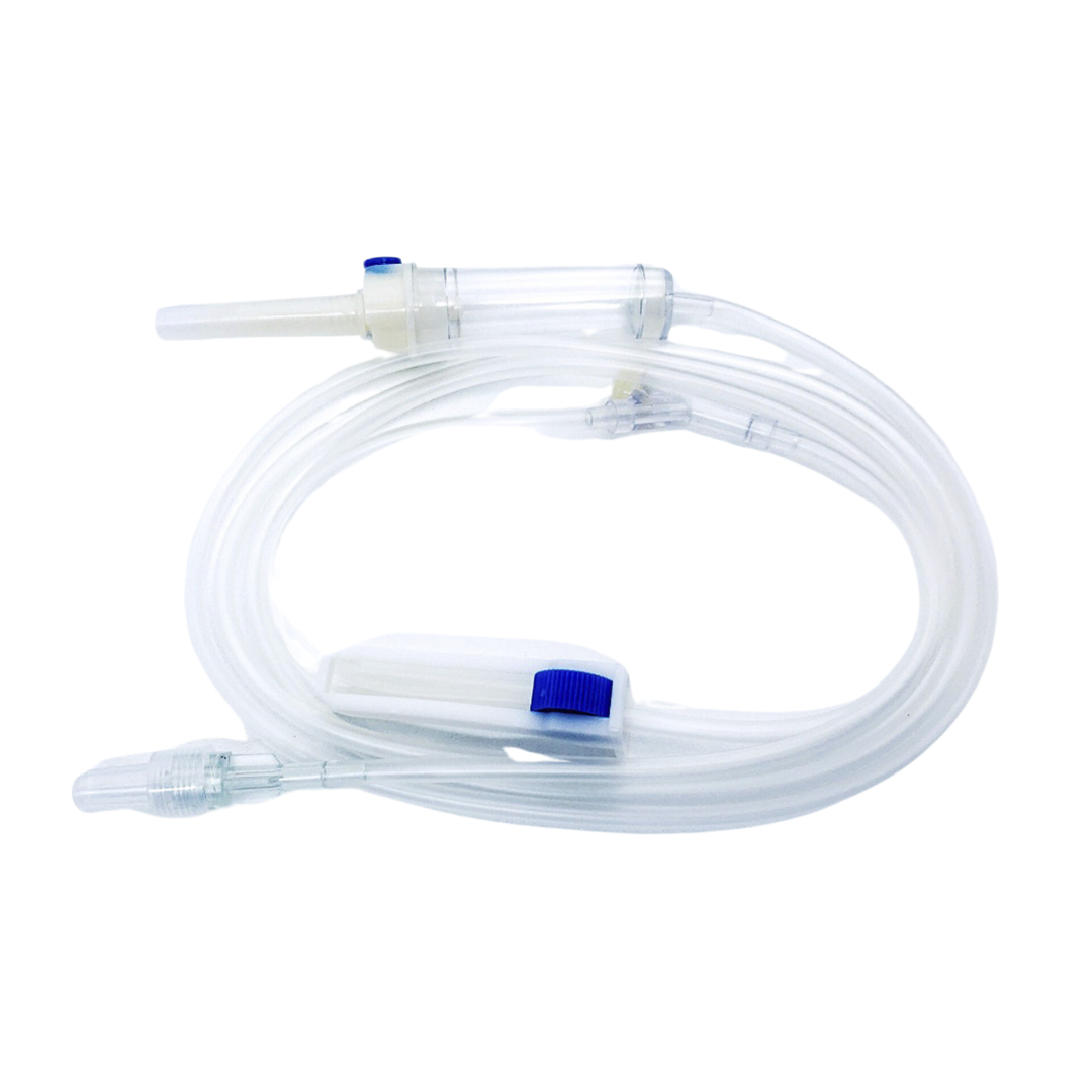 SET DE INFUSION VENOCLISIS 2 mts de manguera, microfiltro, camara de aire, punto de inyección en Y luer lock.