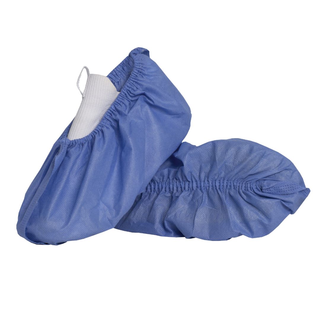 ZAPATONES CON ANTIDESLIZANTE CELESTE, PAQUETE X 100 UNIDAD