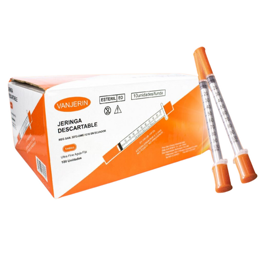 Jeringa para insulina, 1ml 30Gx5/16