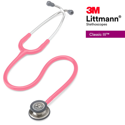 3M Littmann Classic III - 5633 tubo rosa, campana gris