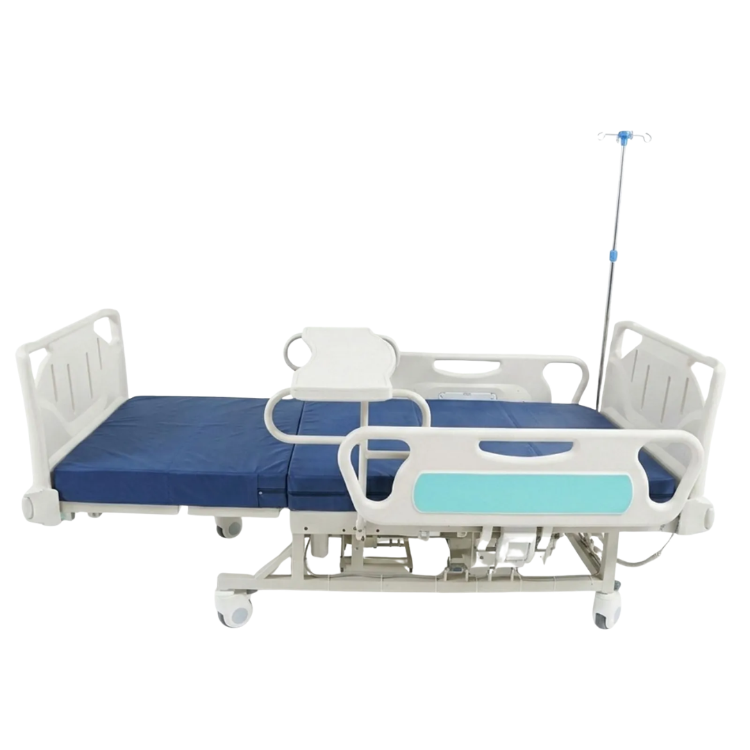 CAMA HOSPITALARIA ELÉCTRICA MULTIFUNCIÓN 7 FUNCIONES CON BARANDAS ABS | CAPACIDAD 250 KG
