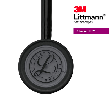 3M Littmann Classic III - 5803 campana Black Edition, tubo negro,