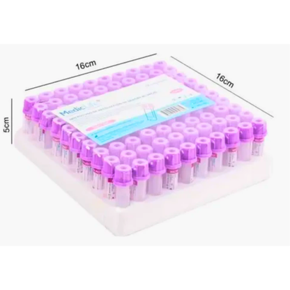 TUBO MINICOLLECT 1 ML TAPA LILA (EDTA K2) PARA EXAMEN DE SANGRE UNIDAD | TUBO PLÁSTICO PARA HEMATOLOGÍA