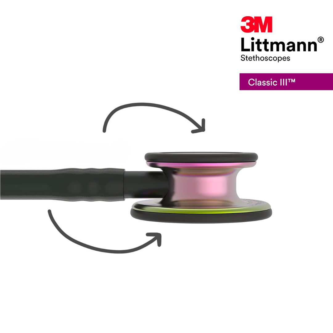 3M Littmann Classic III - 5870 tubo negro acabado arcoiris