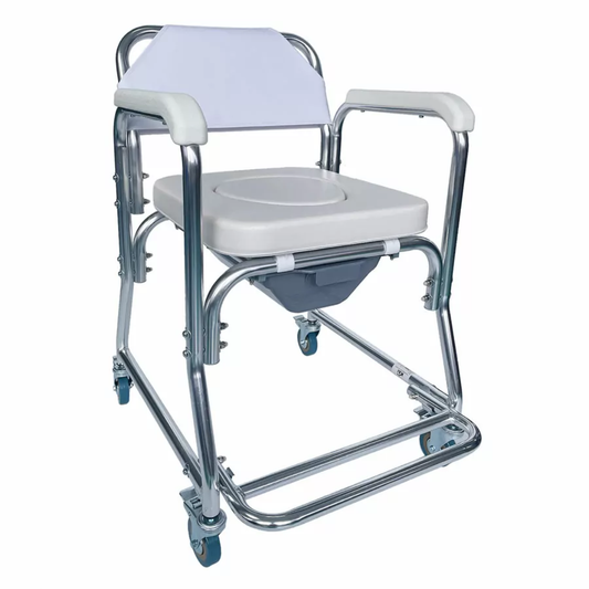 SILLA DE BAÑO CON INODORO Y RUEDAS – SILLA SANITARIA K&I