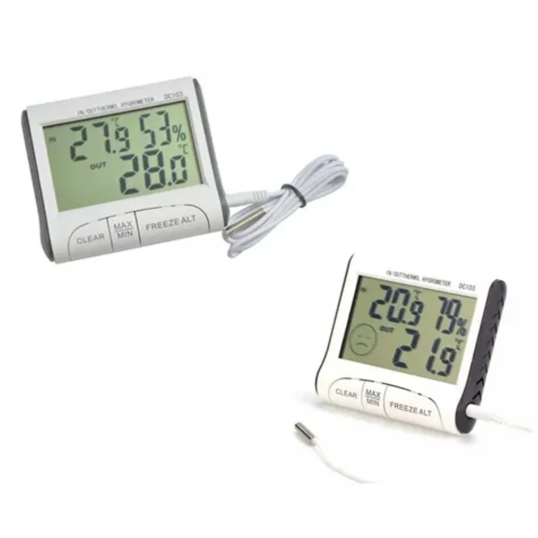 TERMOHIGRÓMETRO DIGITAL CON SONDA DC103 – TEMPERATURA Y HUMEDAD