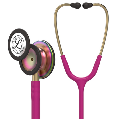 3M Littmann Classic III - Estetoscopio de monitoreo, acabado arco iris, tubo frambuesa