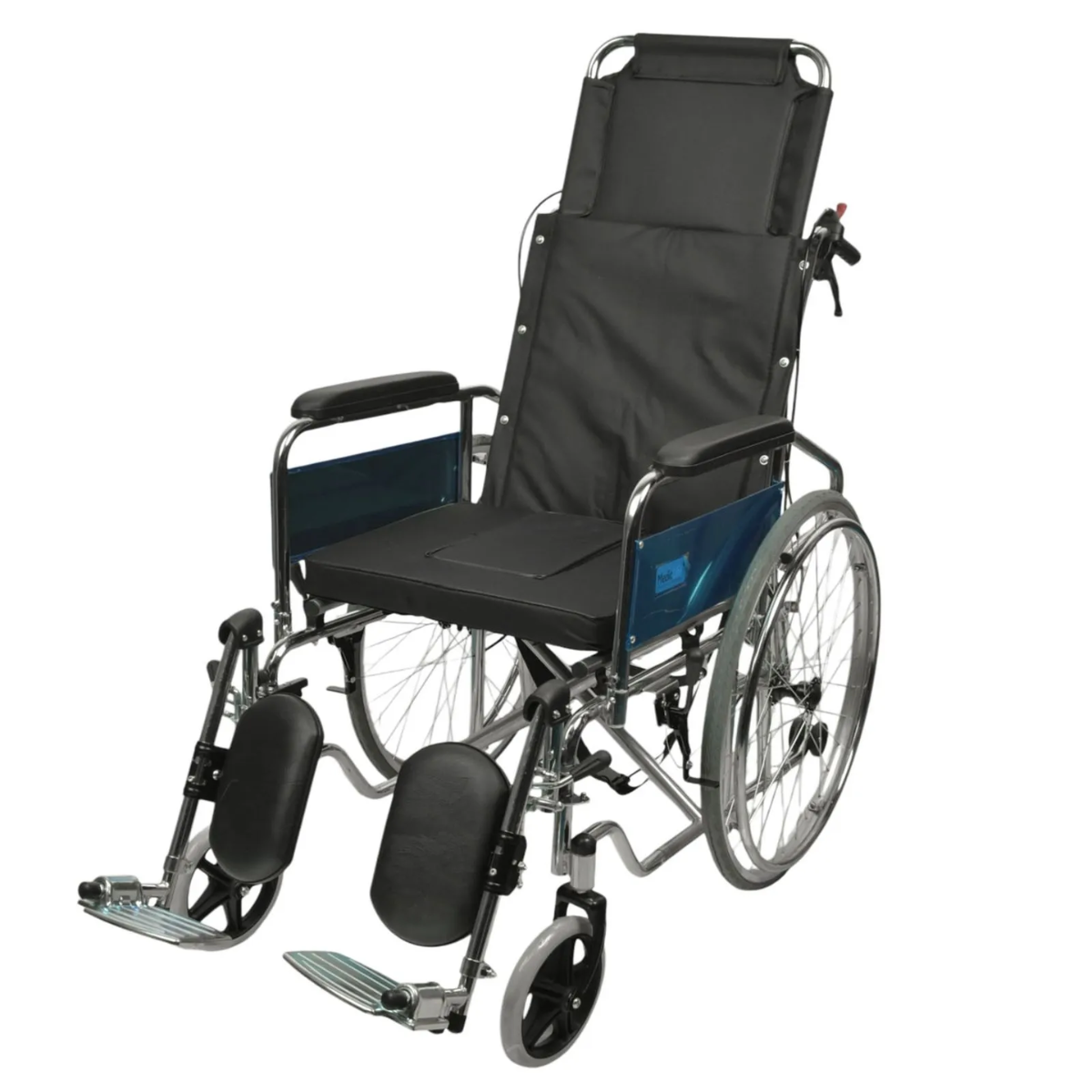 SILLA DE RUEDAS RECLINABLE TIPO CAMA CROMADA