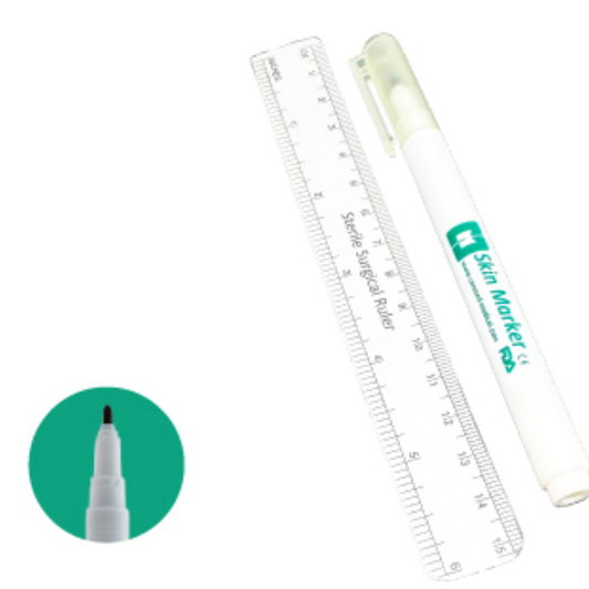 MARCADOR DE PIEL REGULAR CON REGLA ESTERIL