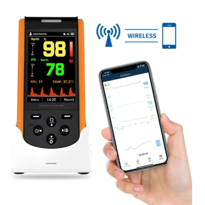 OXÍMETRO DE PULSO PORTÁTIL RECARGABLE LEPU MEDICAL SP-20 CON BLUETOOTH PARA ADULTOS Y PEDIÁTRICO