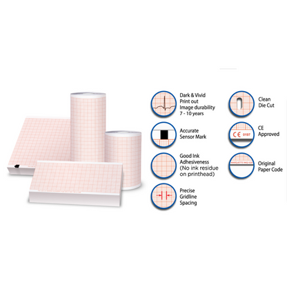 Papel para electrocardiógrafo, ekg.