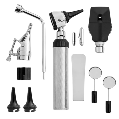 EQUIPO DE DIAGNÓSTICO MÉDICO PROFESIONAL | OTOSCOPIO, OFTALMOSCOPIO, RINOSCOPIO E ILUMINADOR CLÍNICO