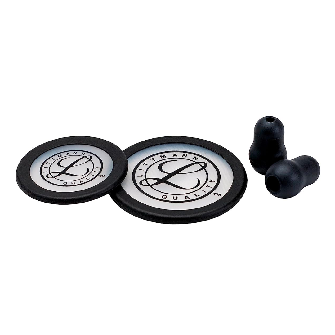 Kit de repuestos para estetoscopio 3M Littmann, Classic III, Cardiology IV negro