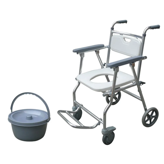 SILLA DE RUEDAS CON BIDET E INODORO PARA ADULTO MAYOR Y PACIENTES