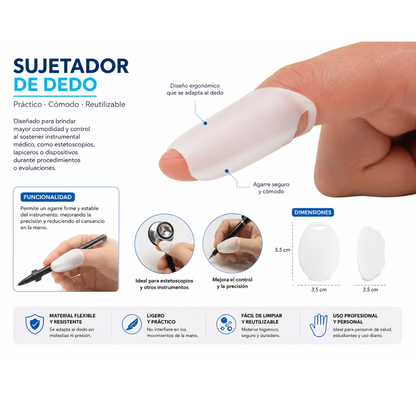 SEPARADOR Y SUJETADOR DE DEDOS DE GEL ORTOPÉDICO