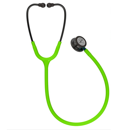 3M Littmann Classic III - 5875 campana ahumada, tubo verde lima, vástago azul y audífono ahumado