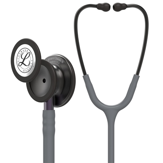 3M Littmann Classic III - Estetoscopio de monitoreo, pieza torácica color humo, tubo color gris, vástago gris violeta y auriculares color humo