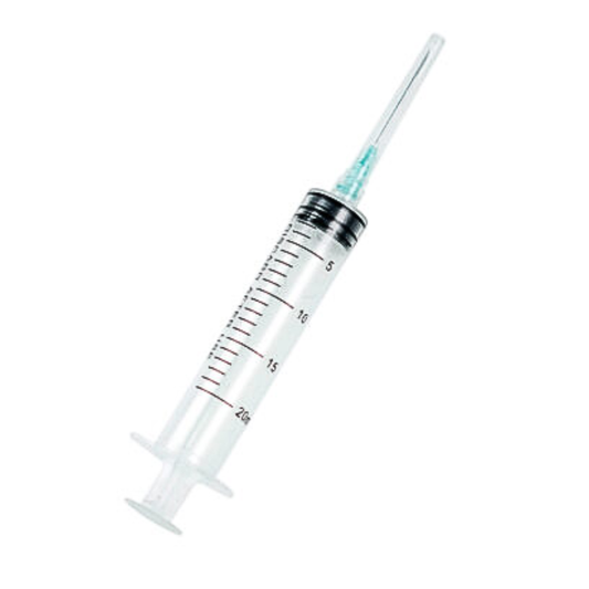 JERINGA 20ML LUER LOCK WITH NEEDLE # 21G X 1 1/2