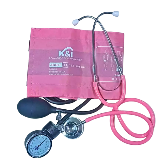 Kit 202 PRO- Estetoscopio doble campana + tensiómetro, rosa