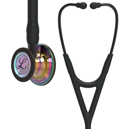 3M Littmann Cardiology IV - Estetoscopio de diagnóstico negro acabado arcoiris