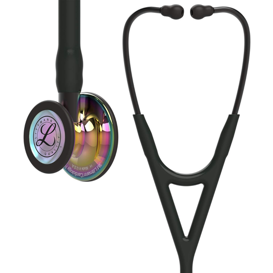 3M Littmann Cardiology IV - Estetoscopio de diagnóstico negro acabado arcoiris