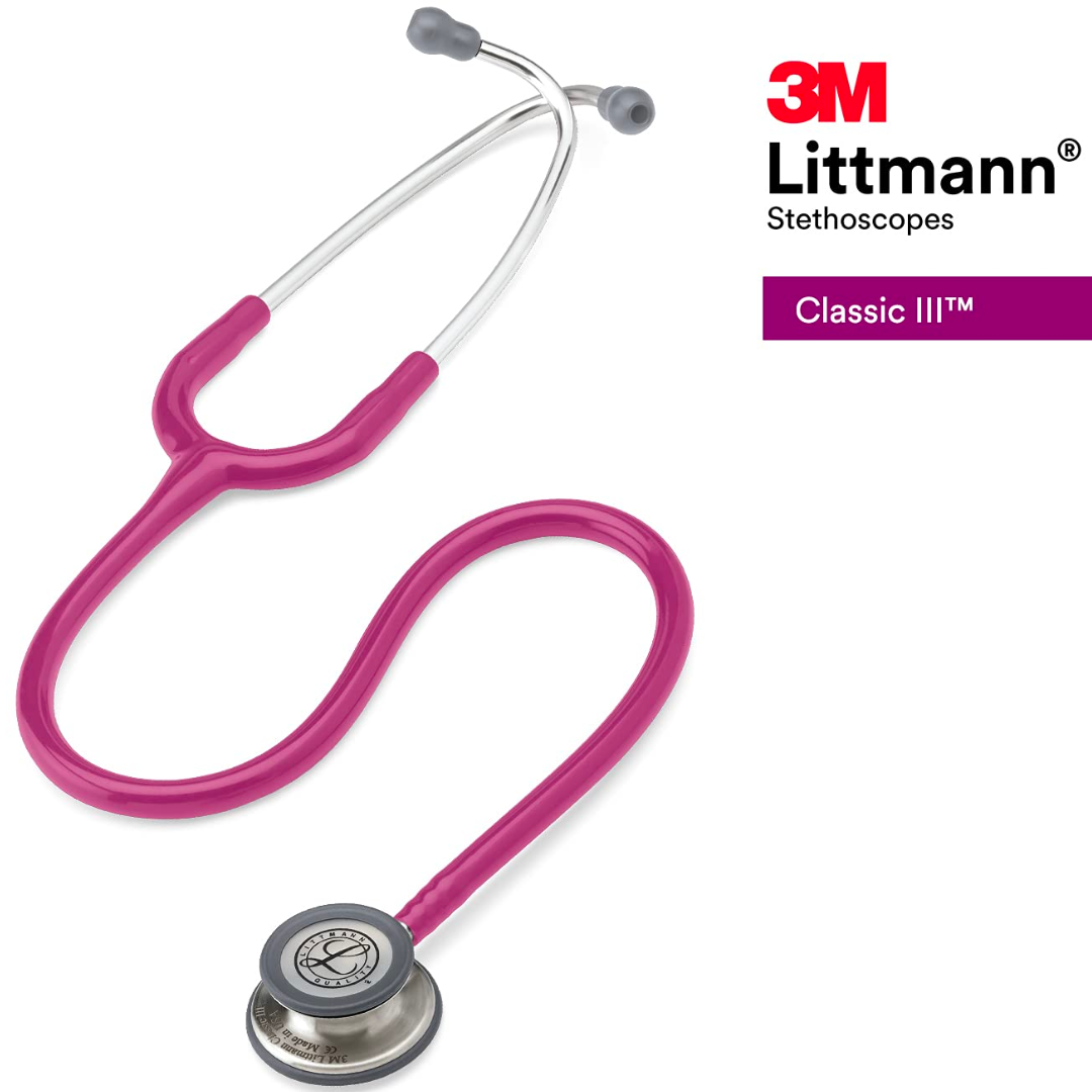 3M Littmann Classic III - 5648 tubo frambuesa campana gris