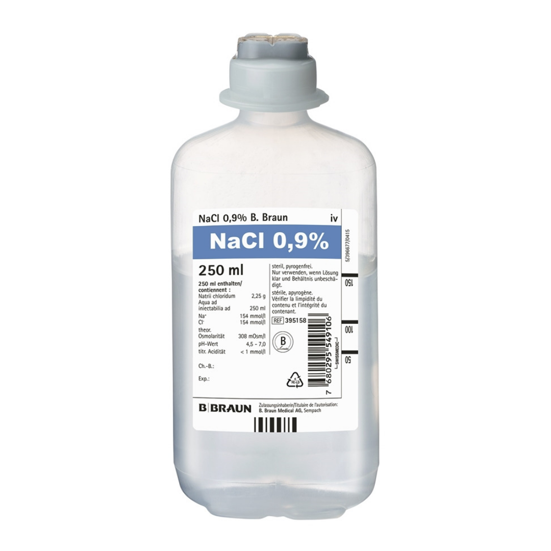 CLORURO DE SODIO 0,9 % DE 250 ML ECOFLAC BRAUN