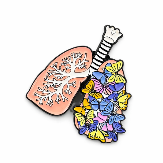 Pin Broche Pulmones mariposas