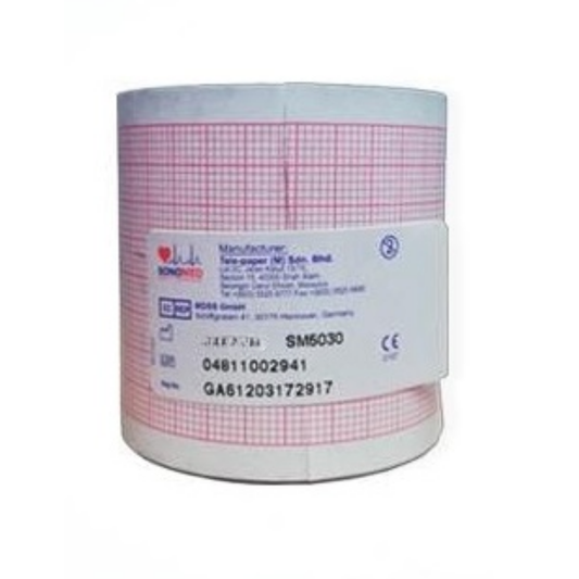 Papel para ECG  50 mm*30m*16mm Electrocardiografo