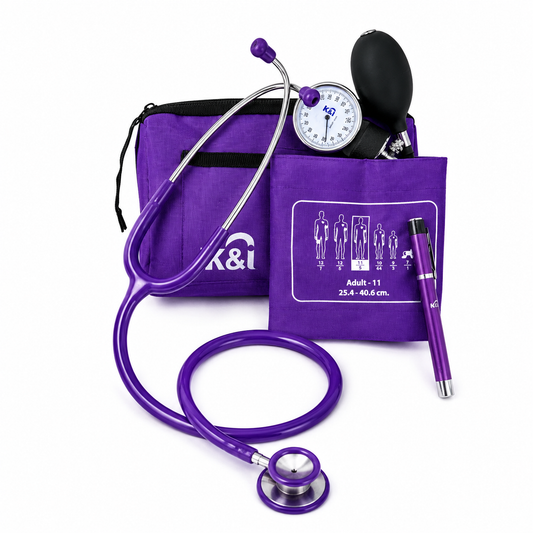 KIT DE DIAGNÓSTICO DELUXE | ESTETOSCOPIO, TENSIÓMETRO Y ACCESORIO